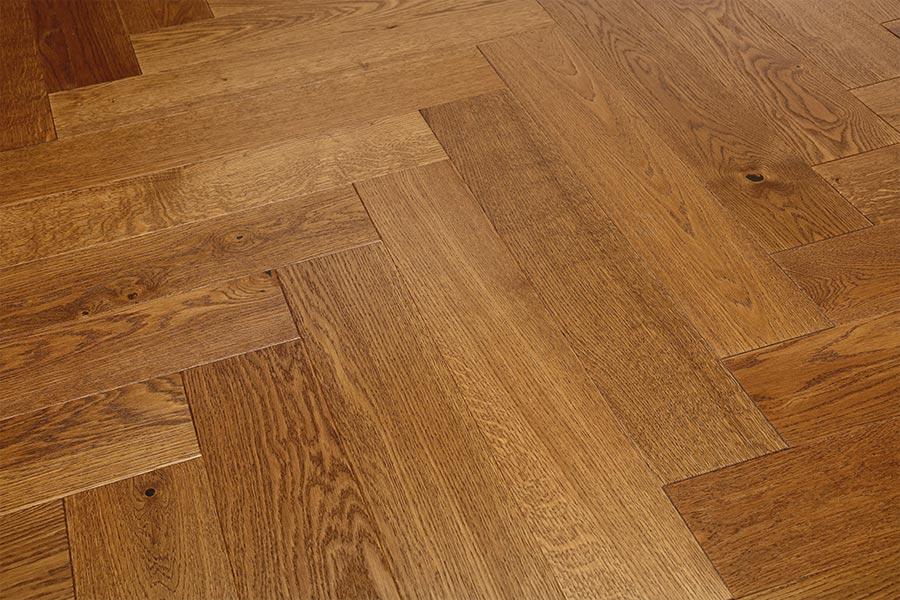 Home Choice Herringbone Engineered European Rustic Oak Flooring 14mm x 130mm Brown Sugar Lacquered