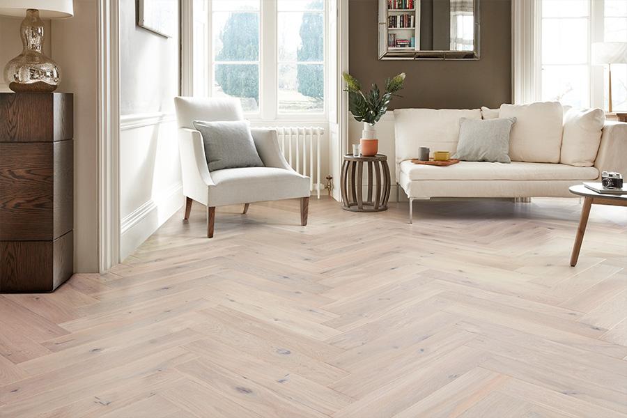 Home Choice Herringbone Engineered European Rustic Oak Flooring 14mm x 130mm Cappuccino
