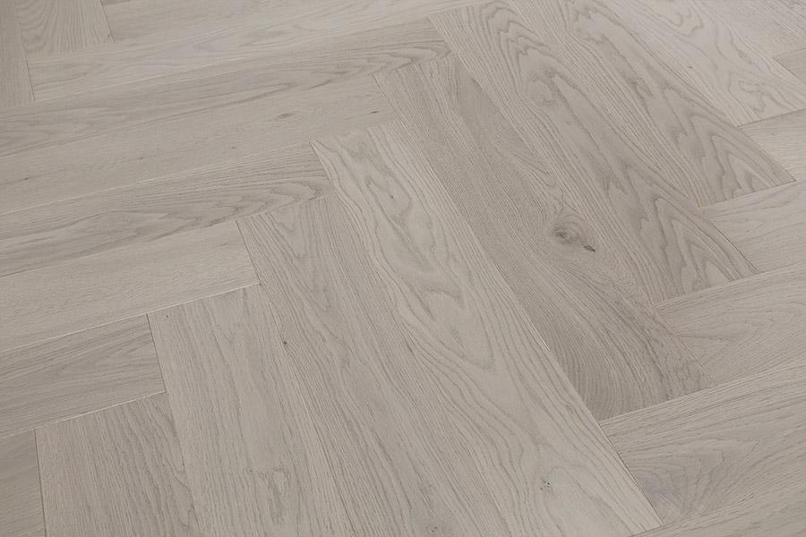 Home Choice Herringbone Engineered European Select Oak Flooring 14mm x 130mm Marzipan Lacquered