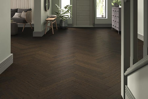 Home Choice Herringbone Engineered Rustic Oak Flooring 14mm x 130mm Marsala Brushed & Lacquered
