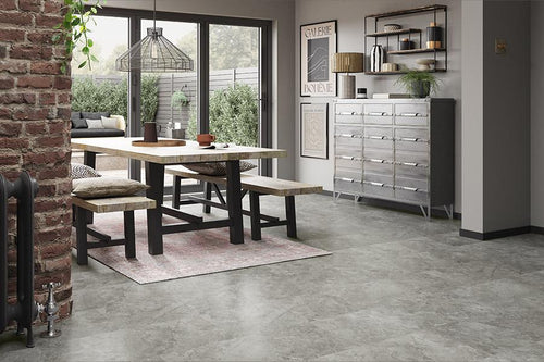 Life Arctic Grey Stone Tile Luxury Rigid Core Click Vinyl Flooring