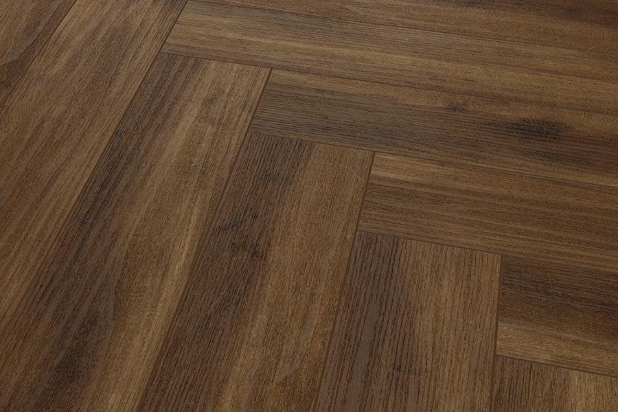 Audacity Mocha Oak Herringbone Luxury Rigid Core Click Vinyl Flooring