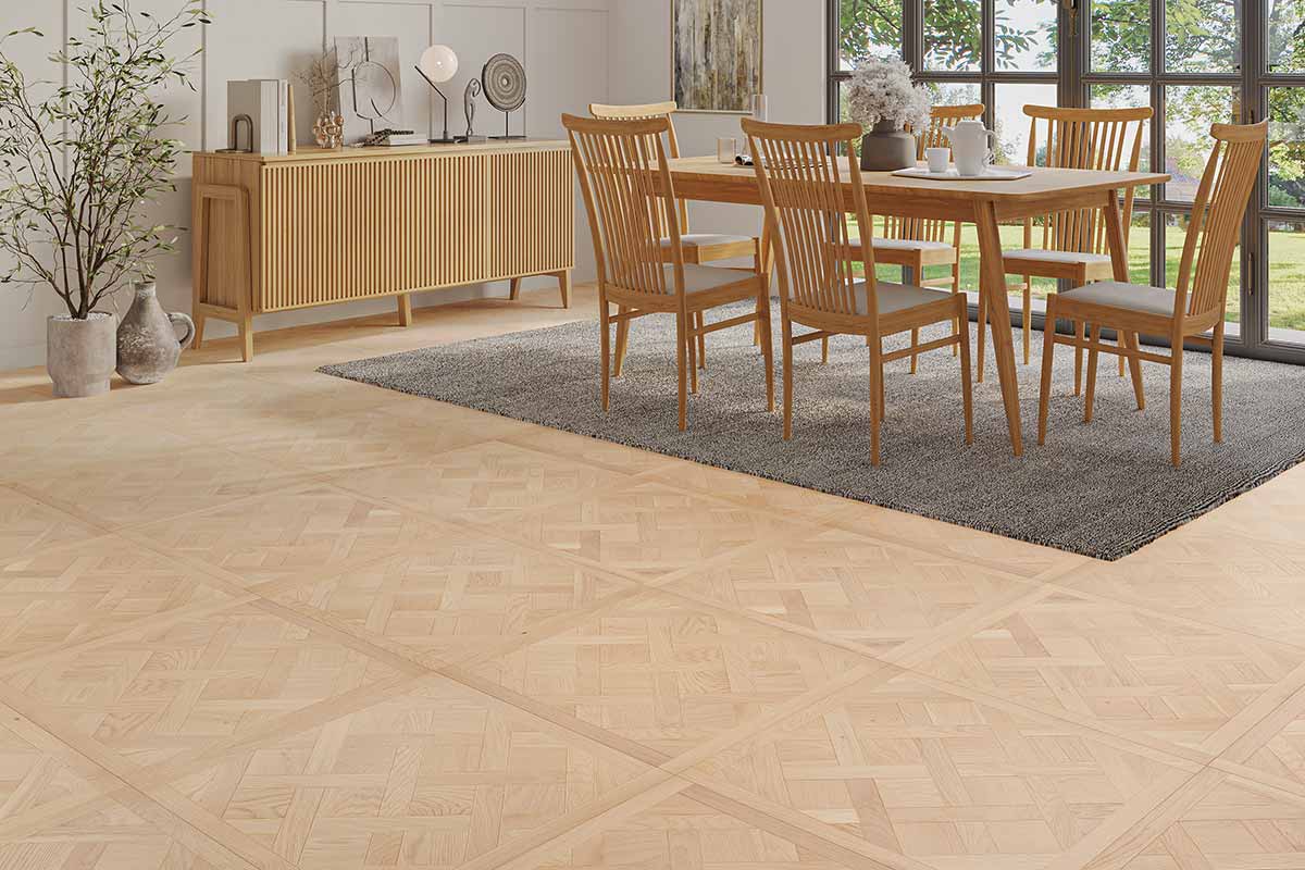 Galleria Professional Engineered Oak Versailles Flooring 14mm x 600mm Elise Brushed UV
