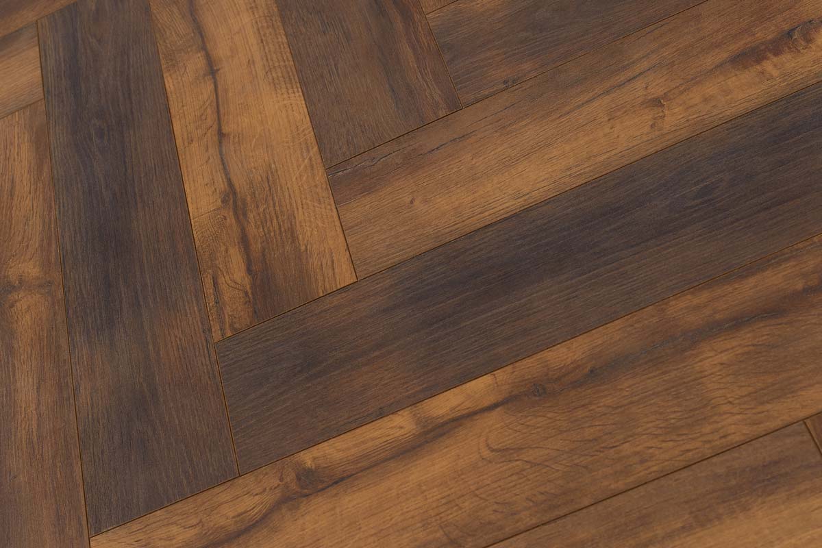 Series Woods 8mm Herringbone Laminate Flooring Praline Oak