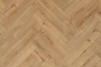 Series Woods 8mm Herringbone Laminate Flooring Sand Oak