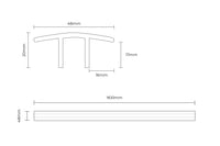 Series Laminate Door Profile 0.9m Elegance Oak