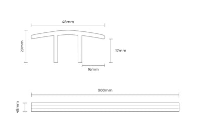 Series Laminate Door Profile 0.9m Harvest Oak