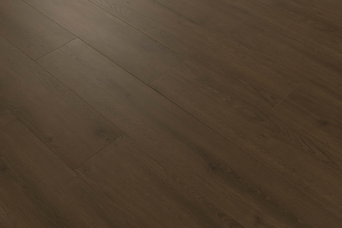 Series Woods 7mm Acoustic Laminate Chestnut Brown Oak Built-in Underlay