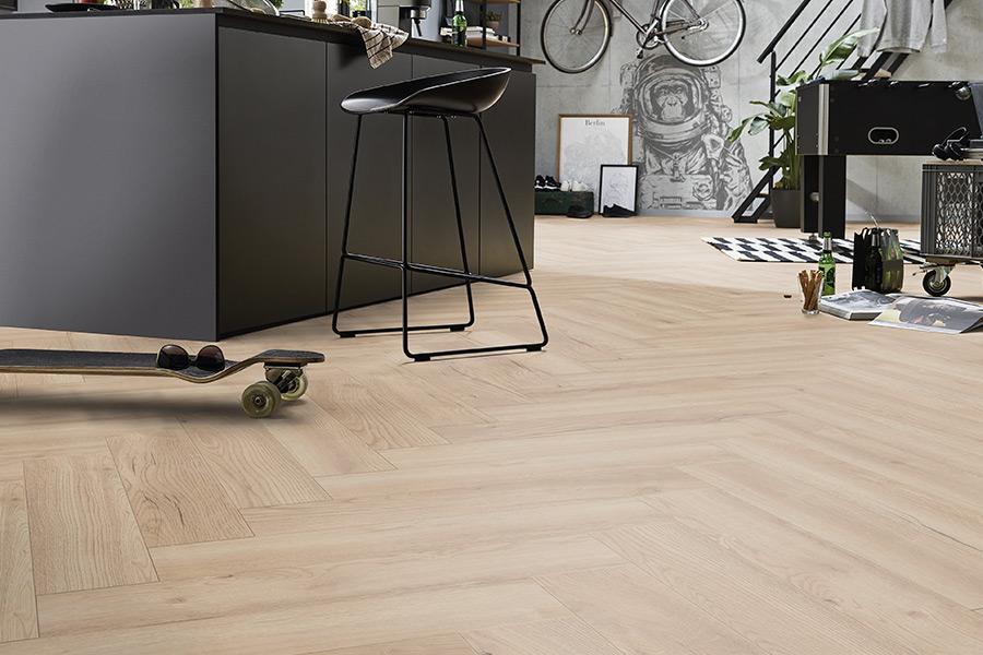 Series Woods Professional 8mm Herringbone Laminate Flooring Roma Oak