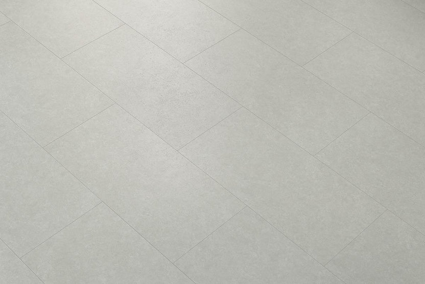 Spectra Luxury Rigid Core Click Vinyl Oyster White Tile Built-in Under