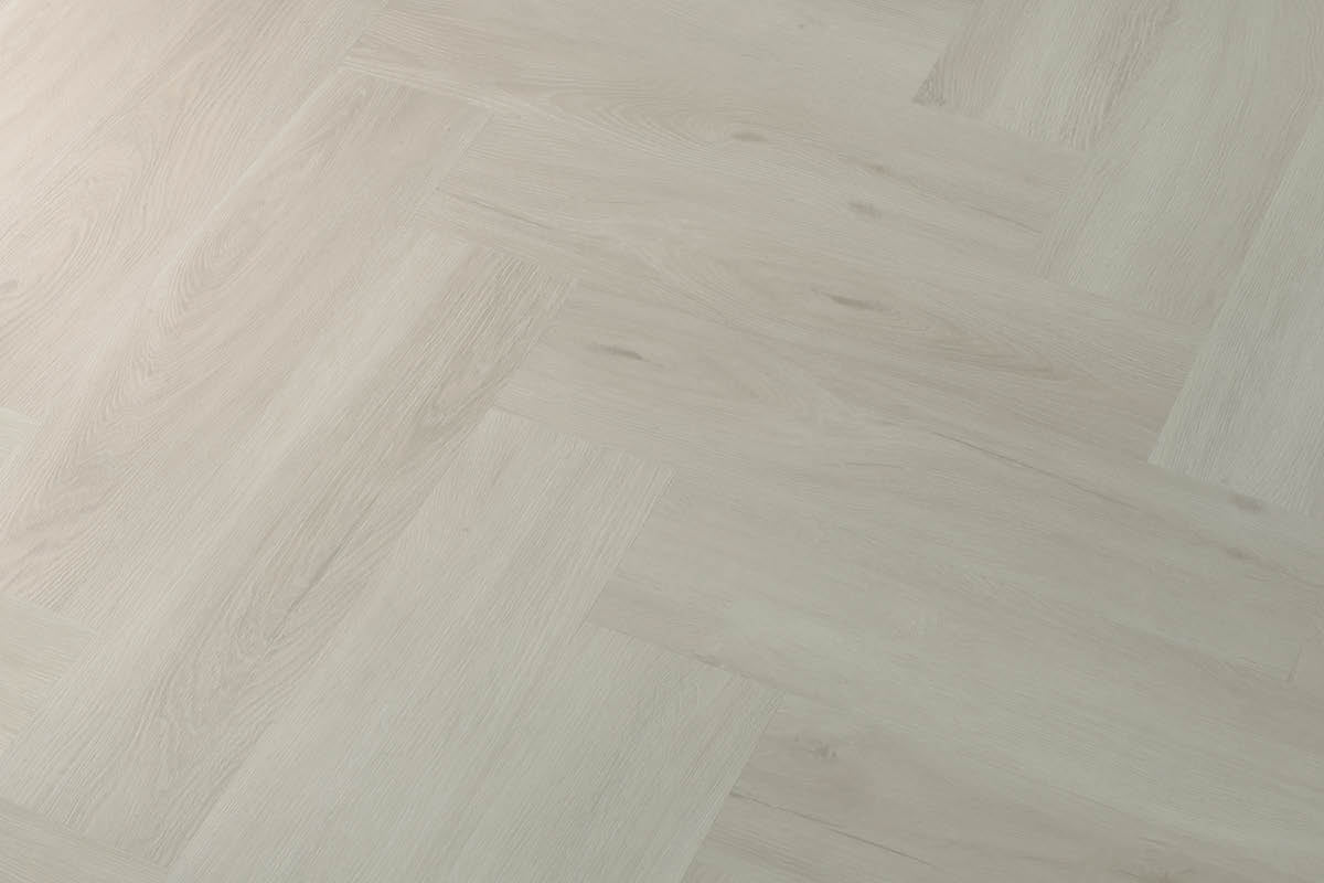 Spectra Luxury Rigid Core Click Vinyl Pearl Oak Herringbone Built-in Underlay