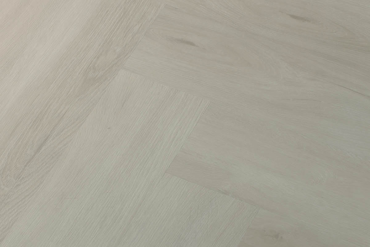 Spectra Luxury Rigid Core Click Vinyl Pearl Oak Herringbone Built-in Underlay