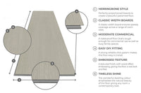 Spectra Luxury Rigid Core Click Vinyl Pearl Oak Herringbone Built-in Underlay