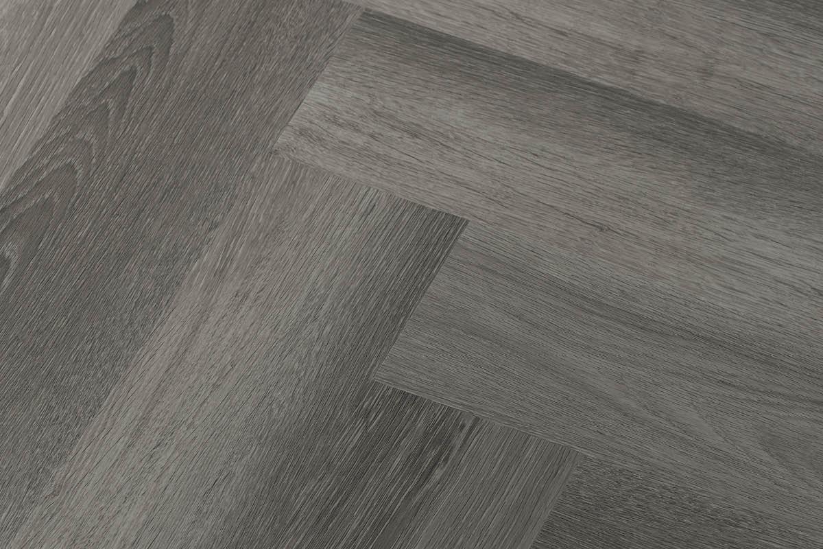 Spectra Luxury Rigid Core Click Vinyl Pewter Grey Herringbone Built-in
