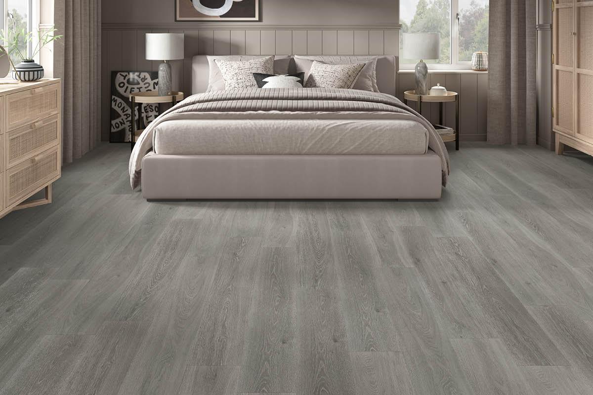 Spectra Luxury Rigid Core Click Vinyl Flooring Pewter Grey Oak Plank