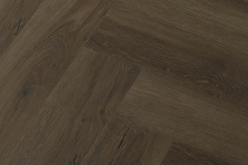 Spectra Luxury Rigid Core Click Vinyl Rich Chocolate Brown Herringbone