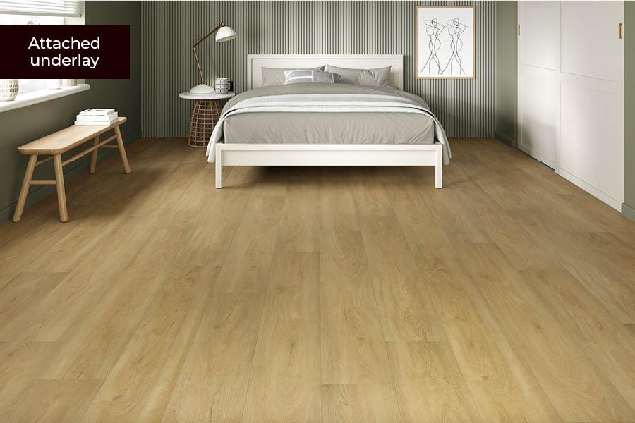 Spectra Luxury Rigid Core Click Vinyl Light Fawn Oak Plank Built-in Underlay