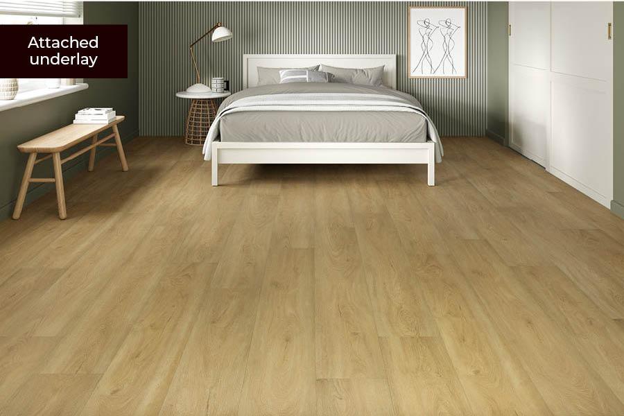Spectra Luxury Rigid Core Click Vinyl Light Fawn Oak Plank Built-in Underlay