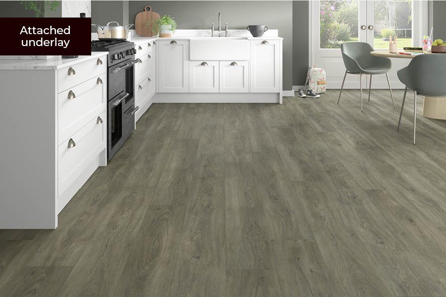 Spectra Luxury Rigid Core Click Vinyl Shadow Grey Plank Built-in Underlay
