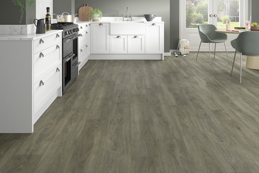 Spectra Luxury Rigid Core Click Vinyl Shadow Grey Plank Built-in Underlay