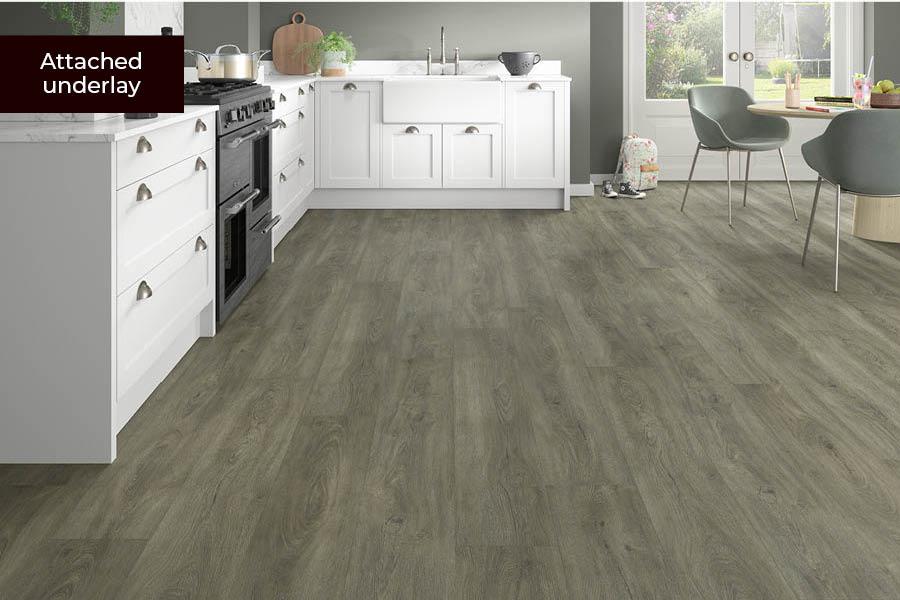 Spectra Luxury Rigid Core Click Vinyl Shadow Grey Plank Built-in Underlay