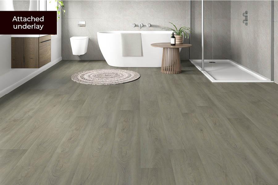 Spectra Luxury Rigid Core Click Vinyl Soft Pebble Grey Plank Built-in Underlay