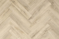 Spectra Luxury Acoustic Rigid Core Click Vinyl Flooring Almond Oak Herringbone Built-In Underlay