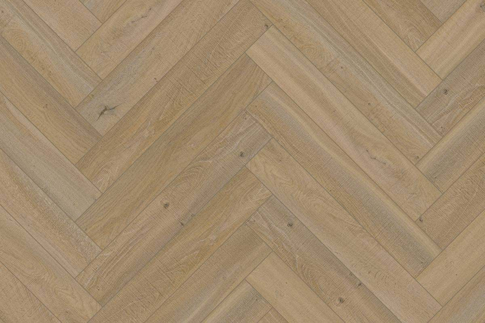 Audacity 12mm Laminate Herringbone Summer Hill Oak Built-in Underlay