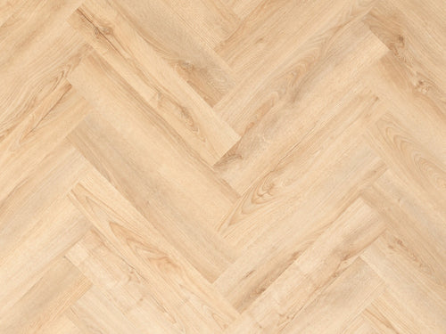 Spectra Luxury Acoustic Rigid Core Click Vinyl Flooring Almond Oak Herringbone Built-In Underlay
