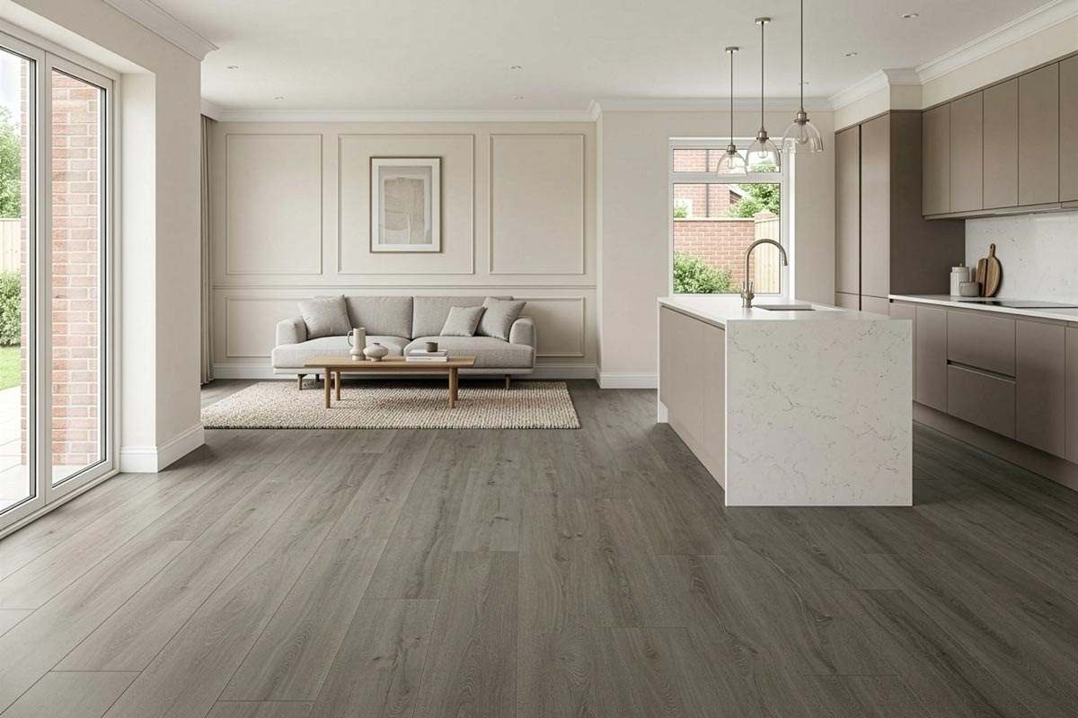 Audacity 12mm Ultra Matt Laminate Moonshade Built-In Underlay