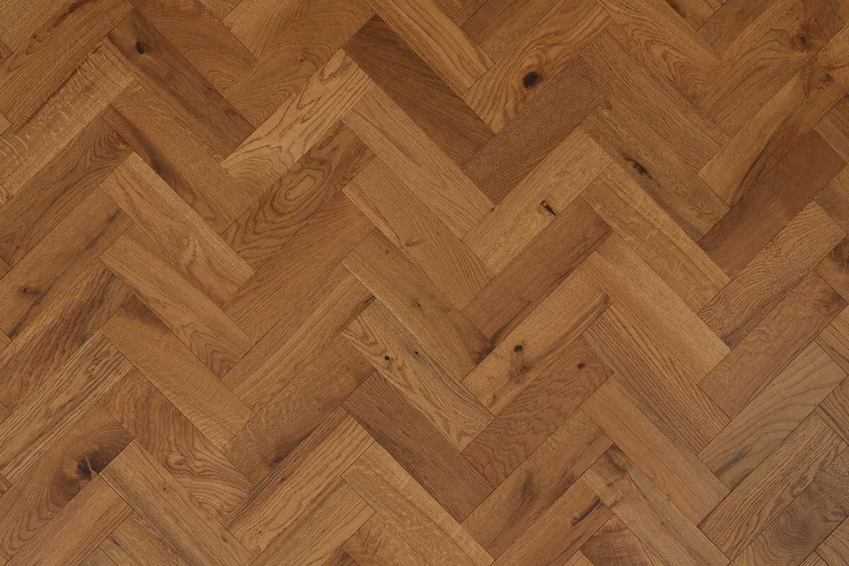 Home Choice Engineered Rustic Oak Herringbone 10mm x 90mm Butterscotch Brushed UV Lacquered