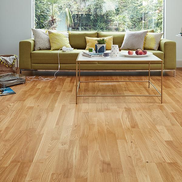 Home Choice Engineered European Nature Oak Flooring 14mm x 207mm 3 Strip Lacquered