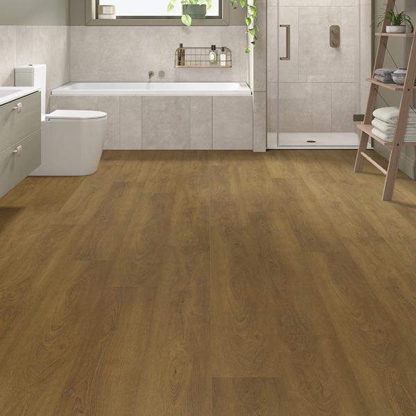 Spectra Luxury Rigid Core Click Vinyl Gingerbread Oak Plank Built-in Underlay