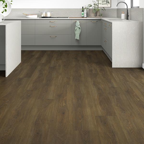 Spectra Luxury Rigid Core Click Vinyl Rich Chocolate Brown Plank Built-in Underlay