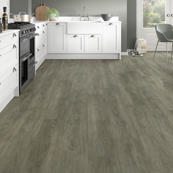 Spectra Luxury Rigid Core Click Vinyl Shadow Grey Plank Built-in Underlay