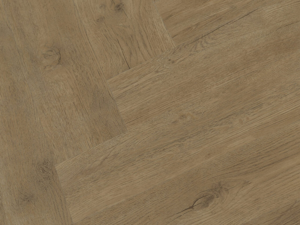 Spectra Luxury Gluedown Vinyl Flooring Biscotti Oak Herringbone
