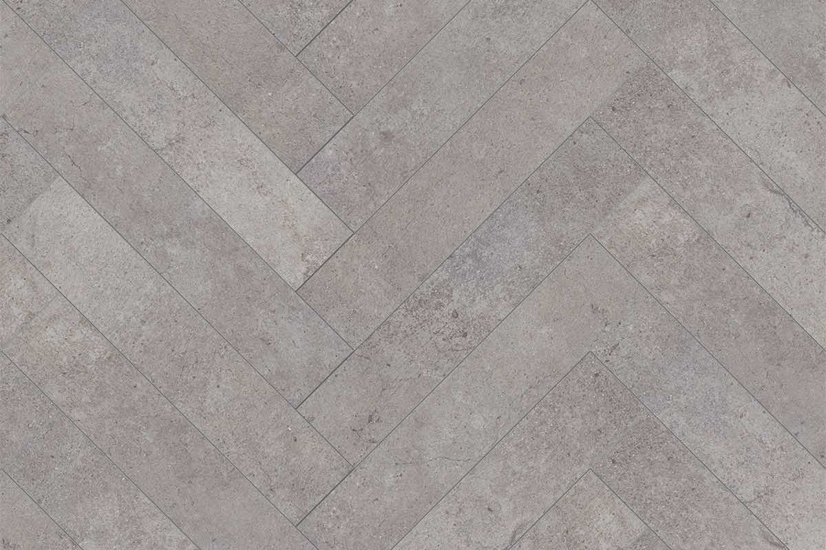 Series Woods Professional 8mm Herringbone Laminate Flooring Grey Stone