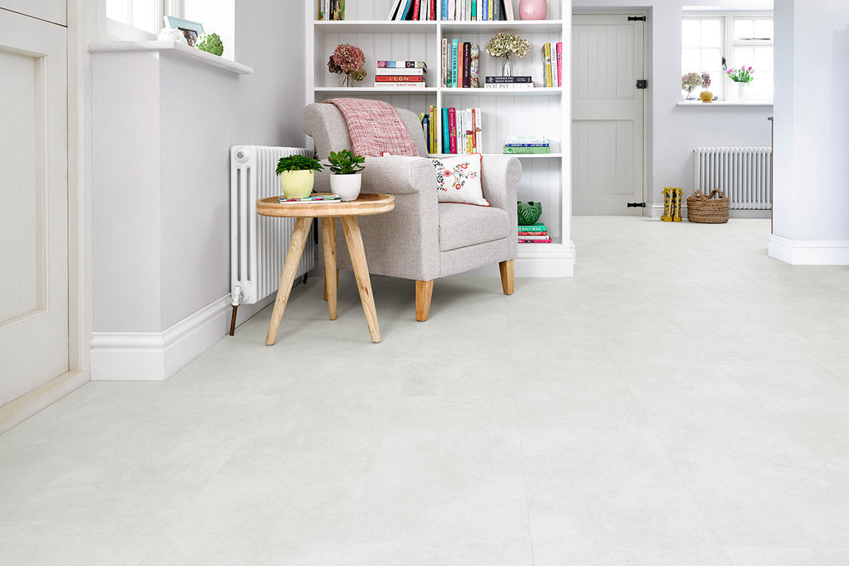 Spectra Polar White Stone Tile Luxury Vinyl Flooring Spectra Polar White Stone Tile Luxury