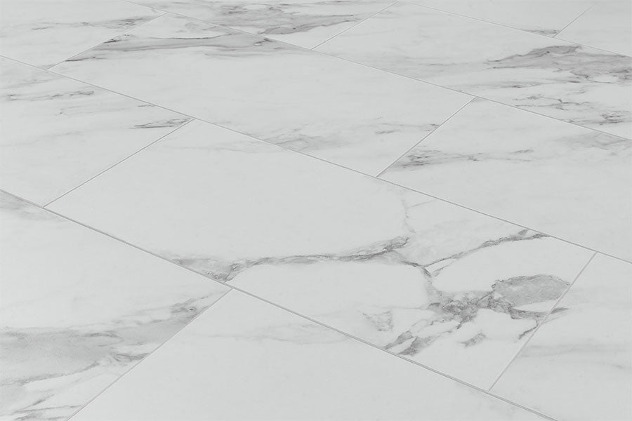 Audacity 12mm Laminate Tile White Marble, White Marble Look Laminate Flooring