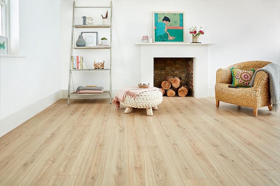 Laminate white oak shop flooring