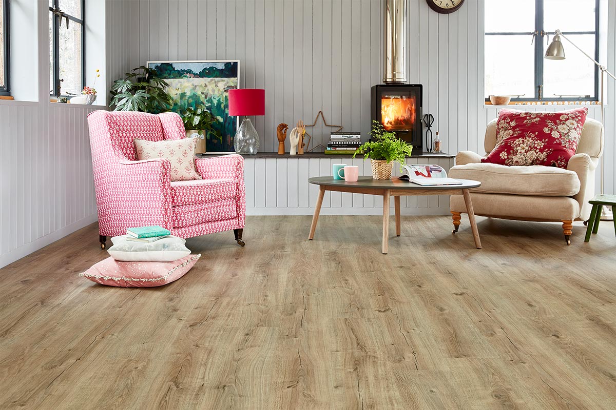 Spectra Driftwood Oak Plank Luxury Click Vinyl Flooring