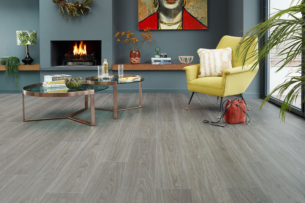 Spectra Grey Walnut Plank Luxury Click  Vinyl  Flooring 