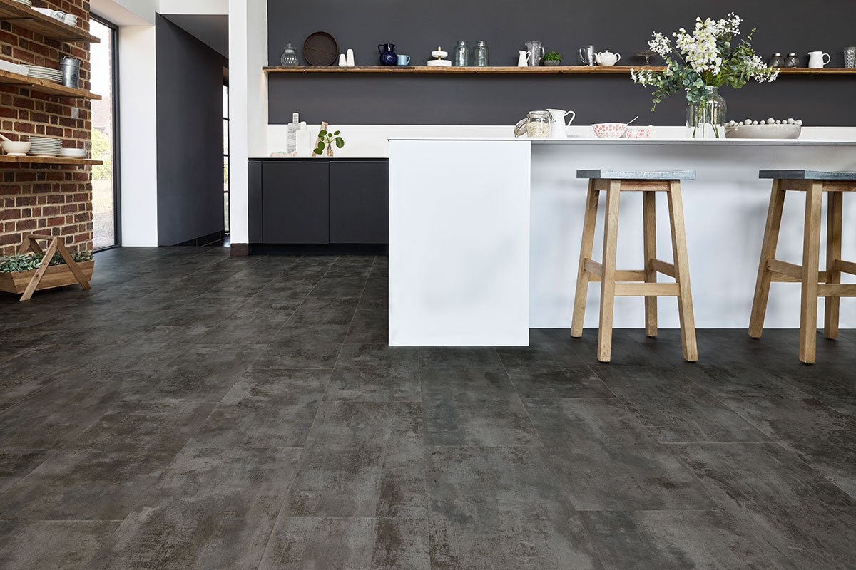 Spectra Light Grey Stone Tile Luxury Click Vinyl Flooring