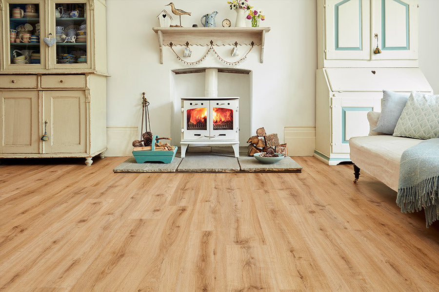 Spectra Sandy Blonde Oak Plank Luxury Click Vinyl Flooring